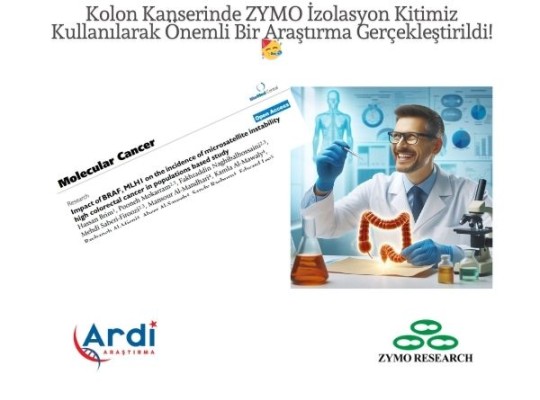 Kolon Kanserinde ZYMO İzolasyon Kitimiz Kullanılarak Önemli Bir Araştırma Gerçekleştirildi!🥳